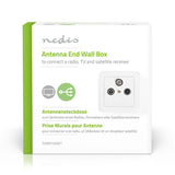 Caja de Conexiones Pared Para Antena | 1x Salida F IEC Macho Hembra 75 dB Accesorios