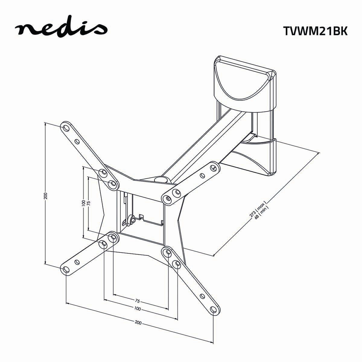 Soporte de Pared Para TV con Libertad Movimiento | 10 - 32". Máx. 30 kg 2 Puntos Giro