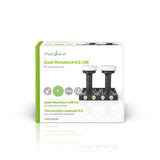 LNB | Quad Monoblock 6.0° Conexión de Salida: 4x Conector F Rango Figura Ruido: 0.85 dB Ganancia Conversión: 52-67 Negro Acceso