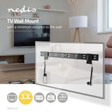 Soporte TV Fijo de Pared | 37-70 " Peso Máximo Pantalla Compatible: 50 kg Mínima Distancia la Pared: 14.5 mm Acero Negro