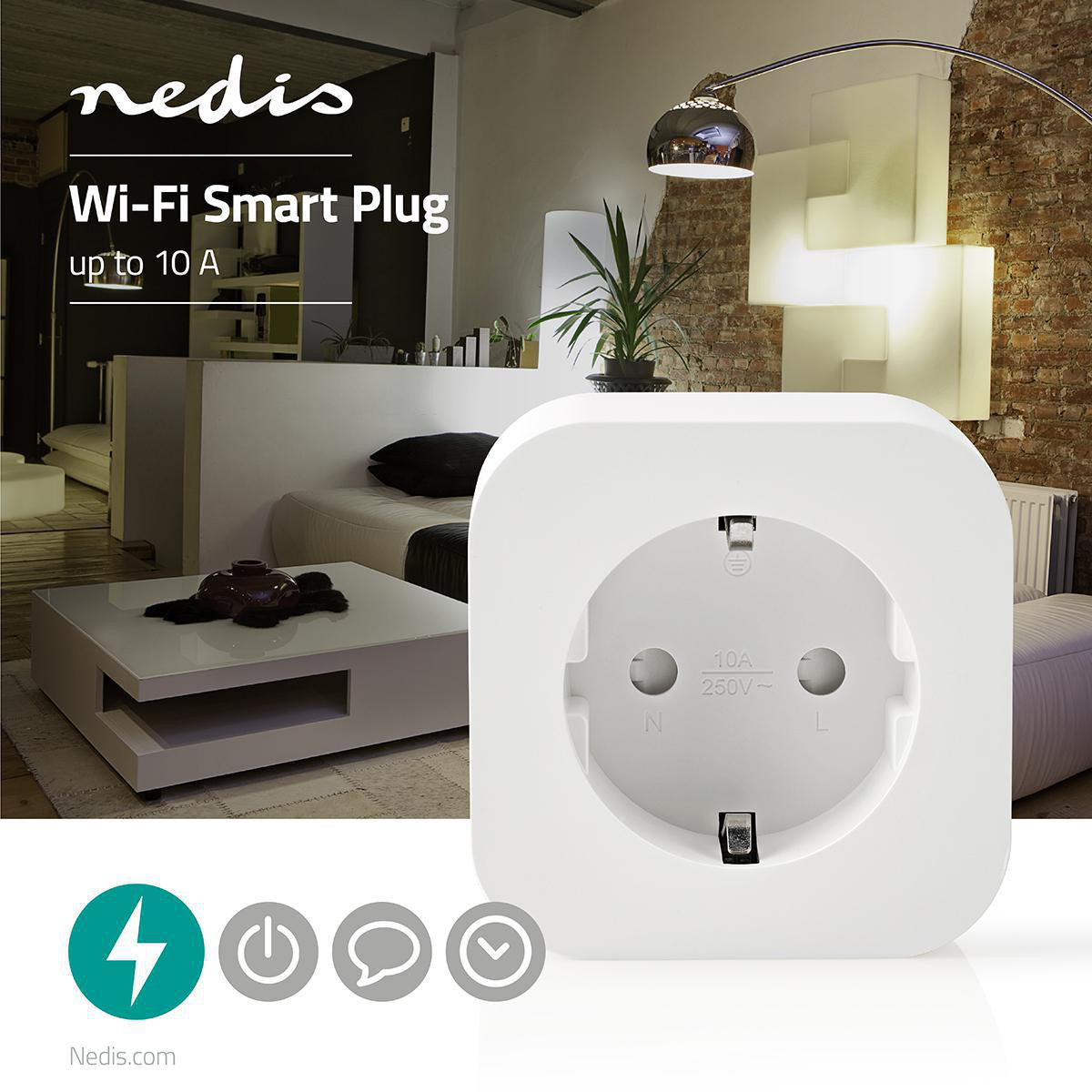 Conector Inteligente con Wi-fi | Schuko Tipo F 10 A