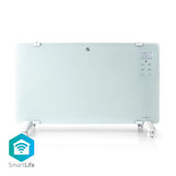 Smartlife Calentador de Convección | Wi-fi Adecuado Para Baño Panel Vidrio 2000 W 2 Configuraciones Calor Display LED 15 - 35 °