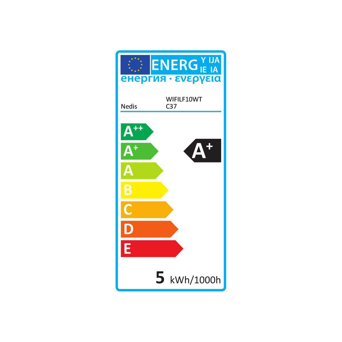 Bombilla LED Wi-fi Inteligente | E14 C37 5 W 400 lm Blanca