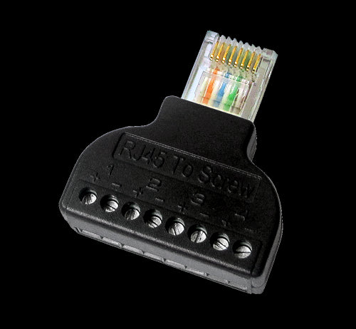 Adaptador de Rj45 a Terminal - Conector Macho 8 Terminales