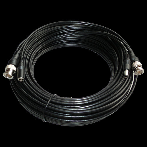 Cable Combinado Rg59 + DC - Conector BNC 20 Metros Vídeo Alimentación Bajas Pérdidas