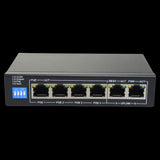 Switch PoE - 4 Puertos + 2 Uplink Rj45 Velocidad Hasta 1000 Mbps en Todos los 60W Total Para Ancho de Banda 12 Gbps Norma Ieee8