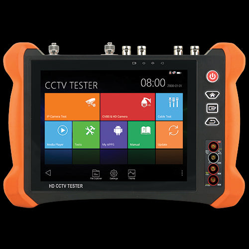 Comprobador Cctv Multifuncional - Admite Cámaras Hdtvi, Hdcvi, AHD, Cvbs e IP, 4K, Pantalla 8" LCD Color