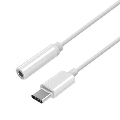 Conversor Usb-c a Audio Estilo Apple, Usb-c/m-jack 3.5/H, Blanco, 15cm