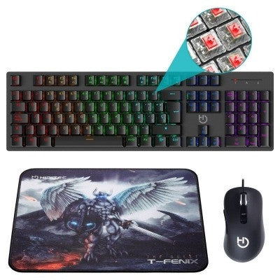 Pack Gaming Hiditec Pac010026/ Teclado + Ratón Alfombrilla Teclados