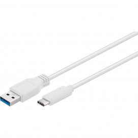 Cable Usb-c a USB 3.0, Blanco de 1 Metro