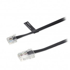 Cable de Telecomunicaciones Rj12 (6p6c) Macho - Rj45 (8p6c) 3,00 m en Negro