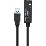 Cable de Extensión USB 3.0 Activo, Negro 5 Metros