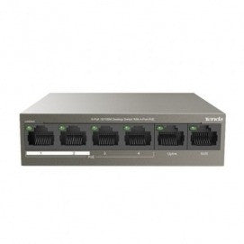 Switch Tenda Tef1106p-4-63w 4 Puertos/ Rj-45 10/100 PoE