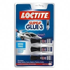 Pegamento en Tubo Loctite Super Glue-3 Mini Trio/ 3 x 1g