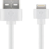 Cable de carga y sincronización Lightning USB blanco de 0.5m