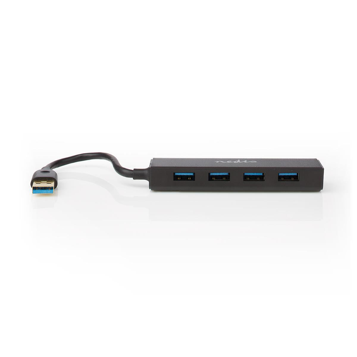 Concentrador 4 Usb 3.0, con entrada de alimentación opcional