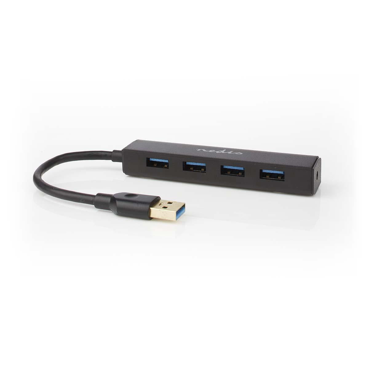 Concentrador 4 Usb 3.0, con entrada de alimentación opcional