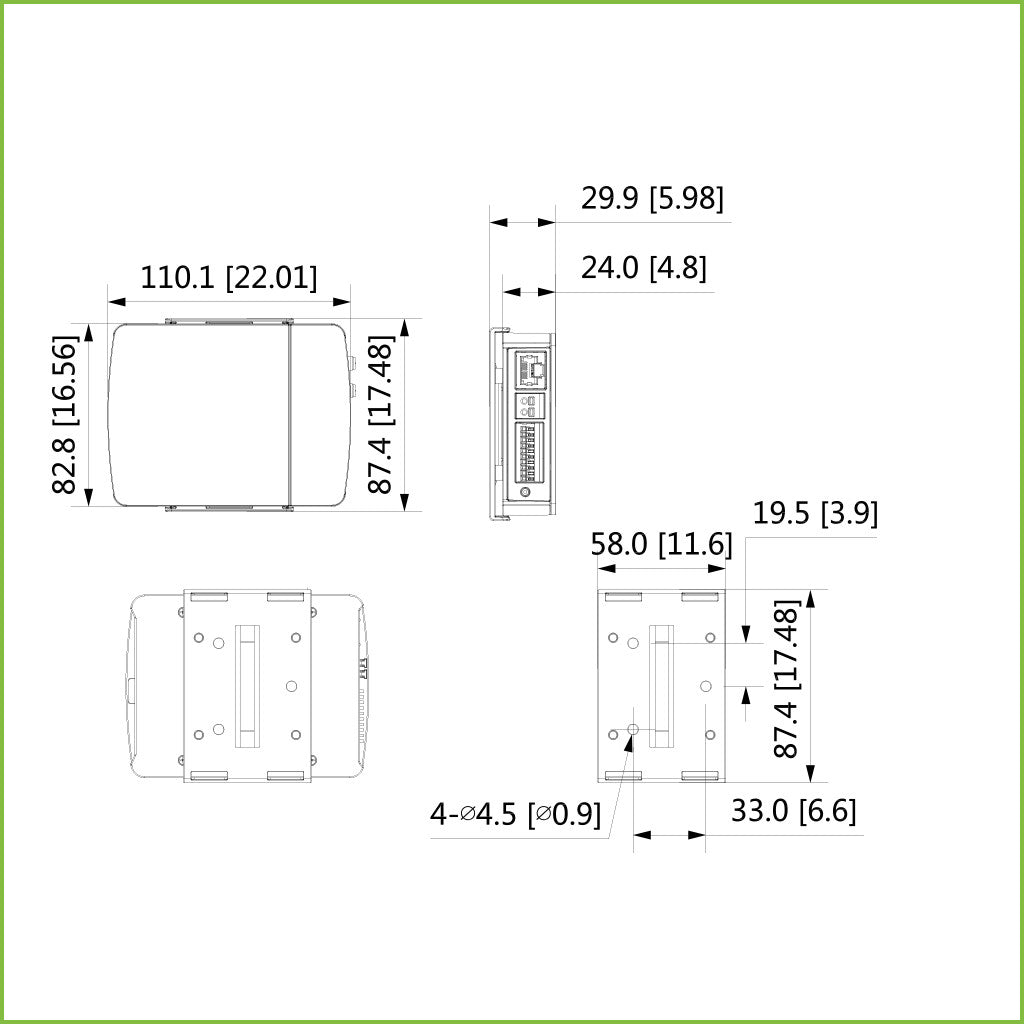 Minicámara IP H265 Pinhole 2M DN WDR 2.8mm IVS AUDIO E/S + Unidad principal AI