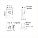 Minicámara IP H265 Pinhole 2M DN WDR 2.8mm IVS AUDIO E/S + Unidad principal AI