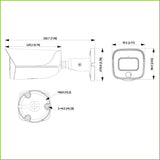 Tubular IP H265 5M FULL COLOR WDR IVS SMD LED30m 3.6mm IP67 PoE SD MIC AUDIO E/S AI