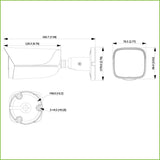 Tubular IP H265 AI 8M 4K DN WDR Starlight IVS SMD IR30m 3.6mm IP67 PoE AUDIO MIC E/S