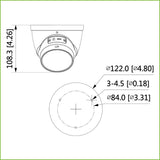 Domo IP H265 AI 4M WDR140dB Starlight+ IR40m 2.7-12VFM IP67 PoE MIC