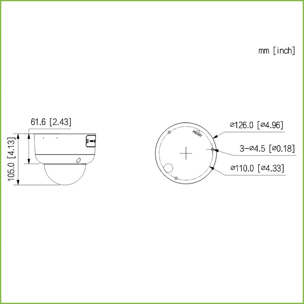 Domo IP H265 4M FULL COLOR 2.0 WDR 140dB Starlight LED40m 2.7-12VFM IK10 IP67 ePoE AUDIO MIC E/S AI