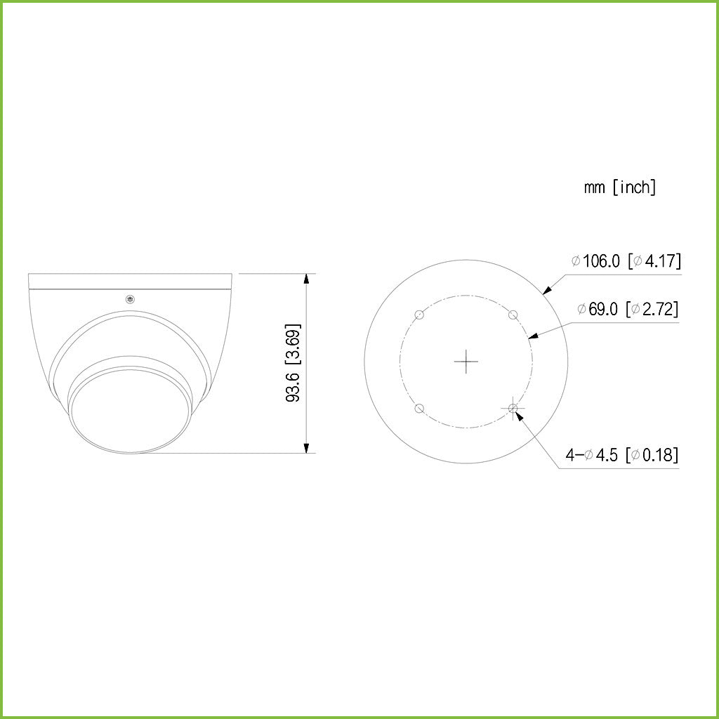 Domo IP H265 5M DN WDR Starlight IR50m 2.8mm IP67 PoE MIC AI