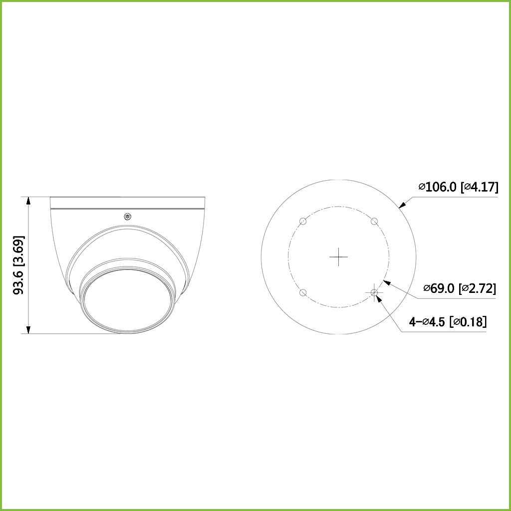 Domo IP H265 AI 8M 4K DN SMART WDR Starlight IVS SMD IR30m 2.8mm IP67 IK10 PoE MIC