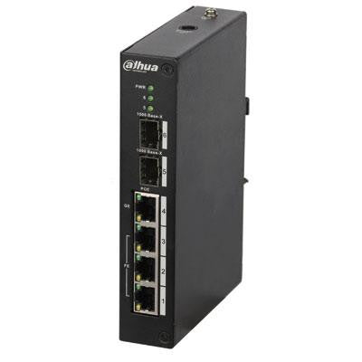 Switch Rango Temp Extendida PoE 3 puertos 10/100 + 1 puerto Gigabit + 2SFP 96W 802.3at Layer2