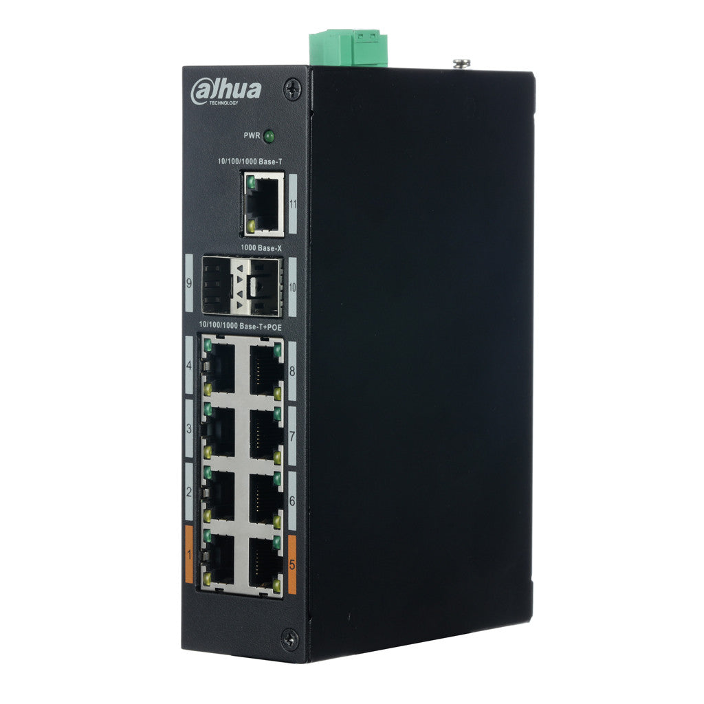 Switch PoE 8 puertos Gigabit + 1 Uplink Gigabit + 2SFP 120W 802.3at Layer 2