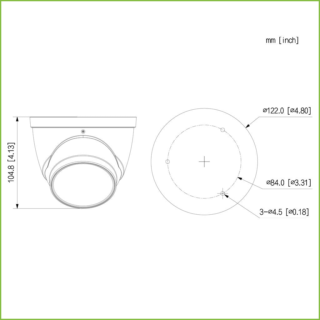 Domo HDCVI 4EN1 2M 1080P FULL COLOR 2.0 WDR Starlight LED40m 2.7-13.5mm IP67 MIC