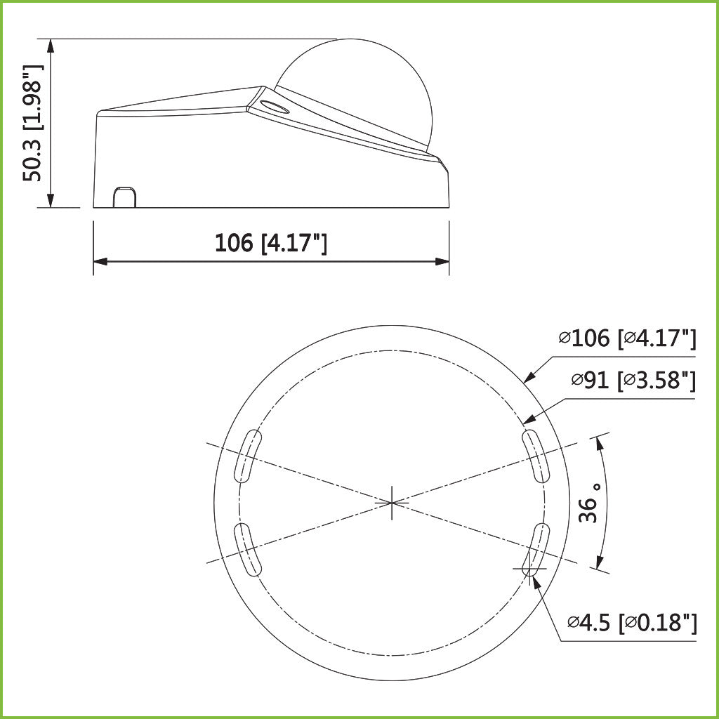 Domo HDCVI 4EN1 2M 1080P DN ICR WDR Starlight IR20m 0Lux 2.8mm IP67 IK10 MIC