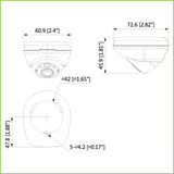 Domo HDCVI 2M 1080P DN IR3m 0Lux 2.1mm MOVIL conector AVIACION M12 MIC