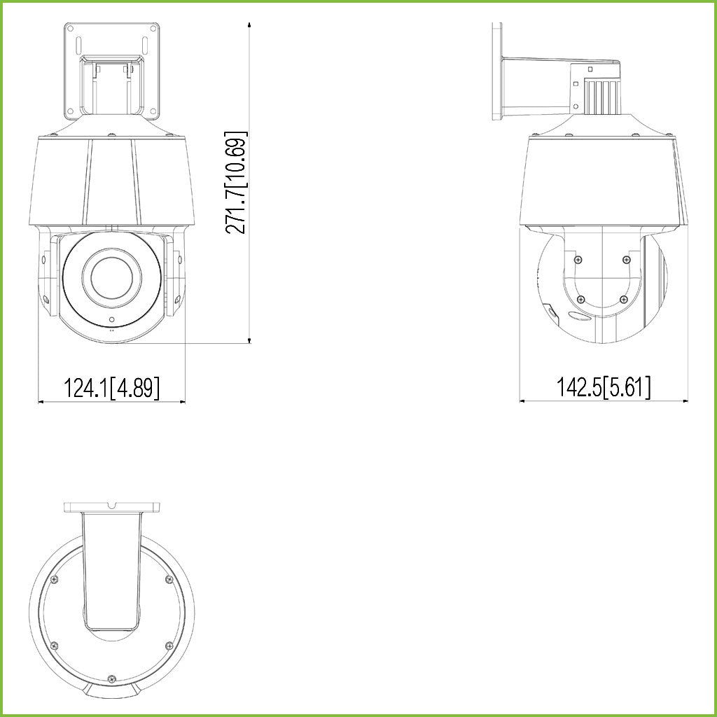 Cámara PTZ IP 2M H265 dWDR IR30m Starlight 5x IVS SMD IP66 PoE AUDIO MIC AI