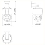 Cámara PTZ IP 2M H265 dWDR IR30m Starlight 5x IVS SMD IP66 PoE AUDIO MIC AI