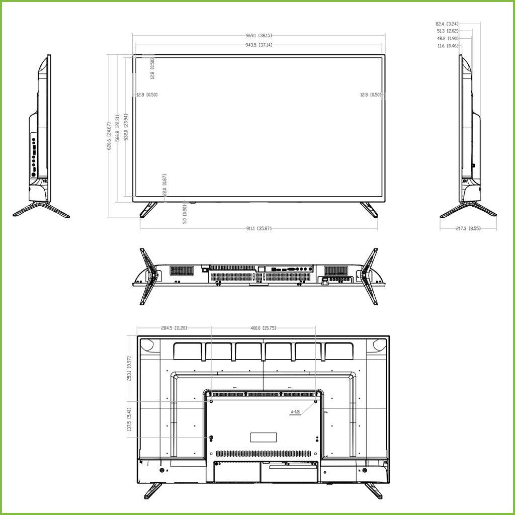 Monitor 43 Dahua para Seguridad 24/7 VGA/HDMI/USB 16:9 1080P