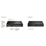 Switch PoE+ Gigabit de 8 puertos EDIMAX de largo alcance con conmutador DIP