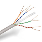 Bobina de cable red UTP CAT6 gris de cobre 100% sólido 26awg