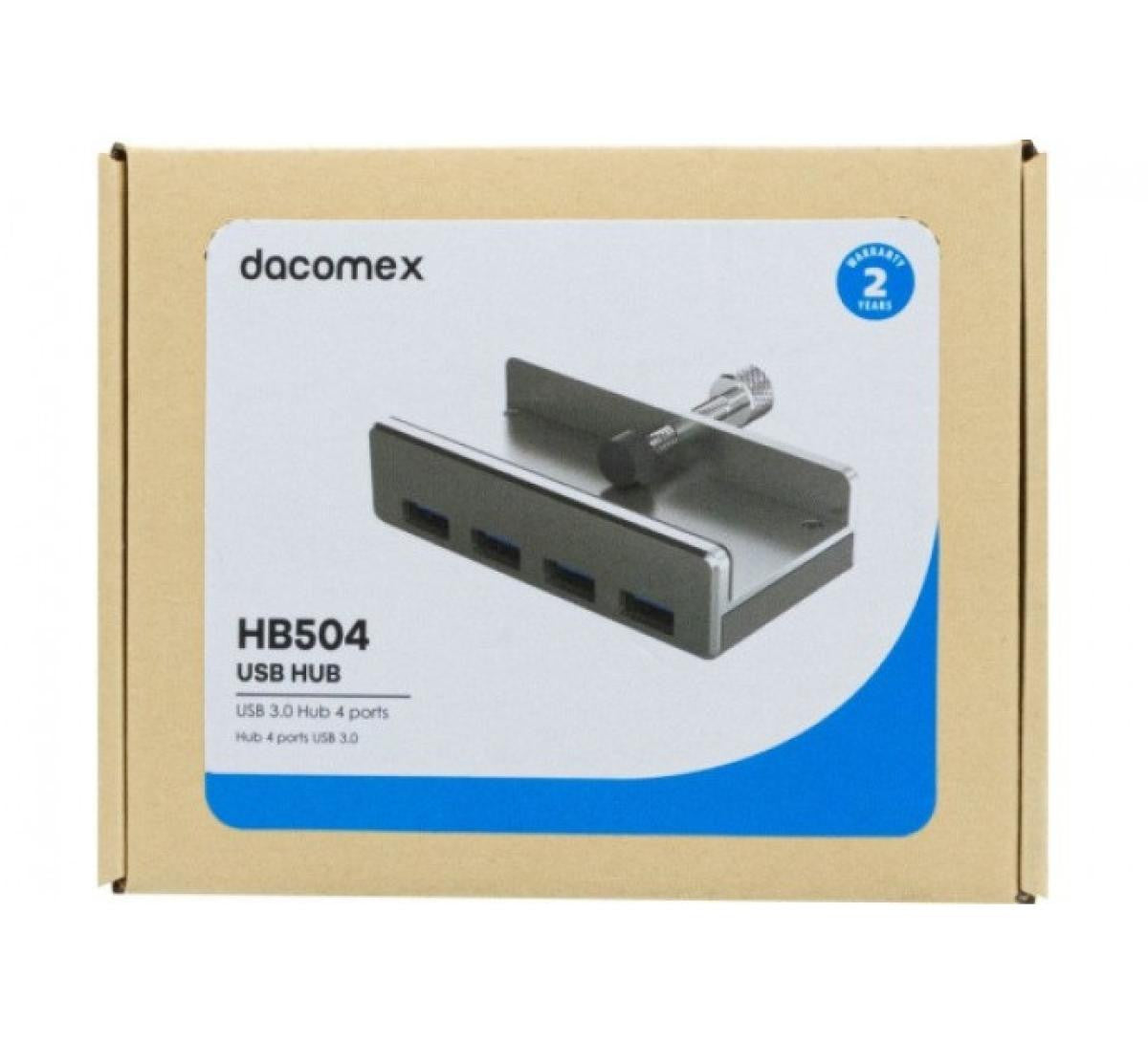 Hub 4 puertos USB 3.0 clip-on de aluminio