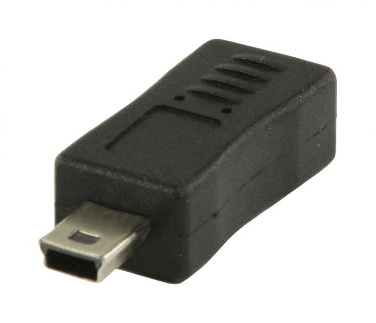 Adaptador USB 2.0 de micro USB B hembra a mini USB de 5 pines macho