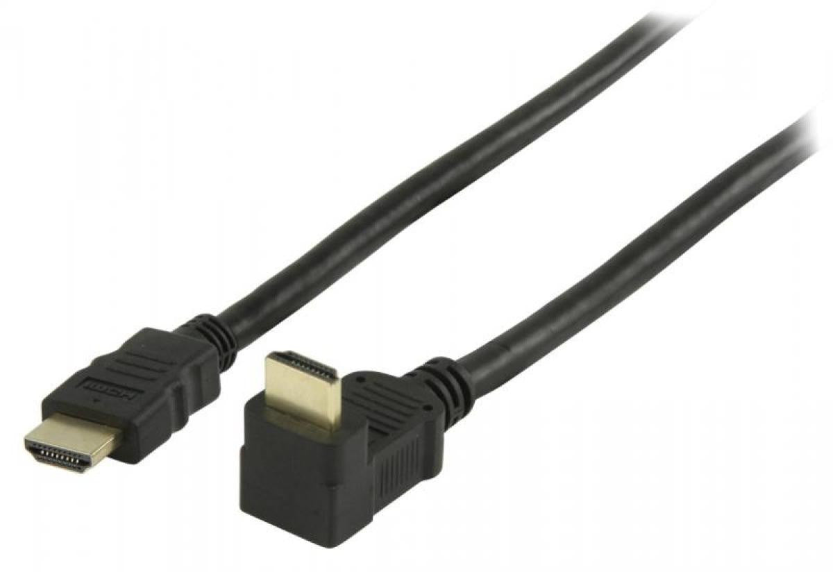 Cable HDMI de alta velocidad con conector HDMI en ángulo de 90º 3.00 m en color negro