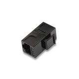 Conector de empalme de RJ45 hembra / hembra color negro