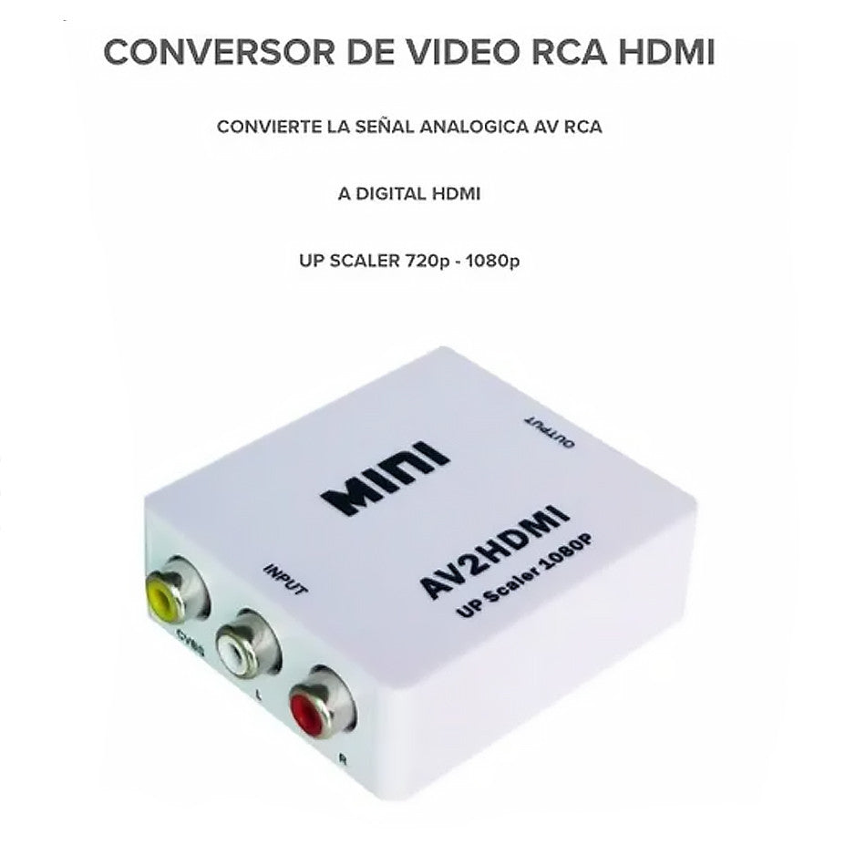 Mini Conversor Escalador Video Compuesto a Hdmi