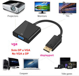 Cable-adaptador Displayport a VGA Hembra de 0.20 Metros Adaptador