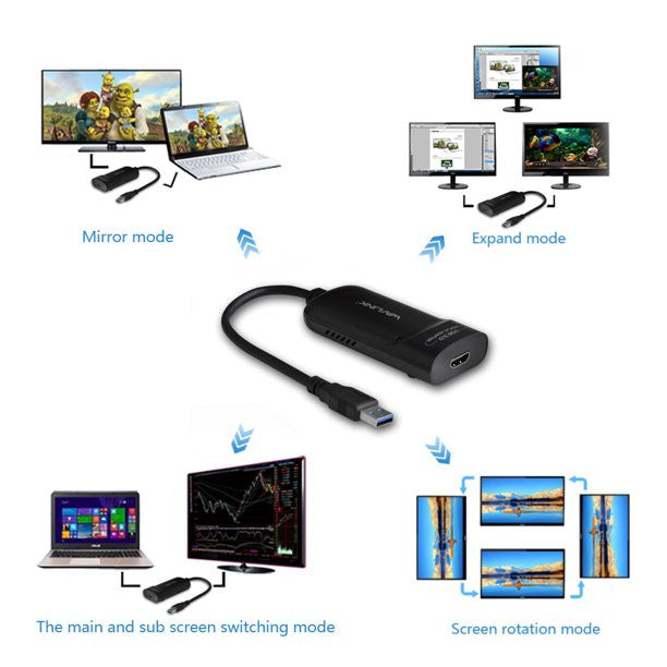 Tarjeta Gráfica USB 3.0 a Hdmi Para Windows y Mac OS