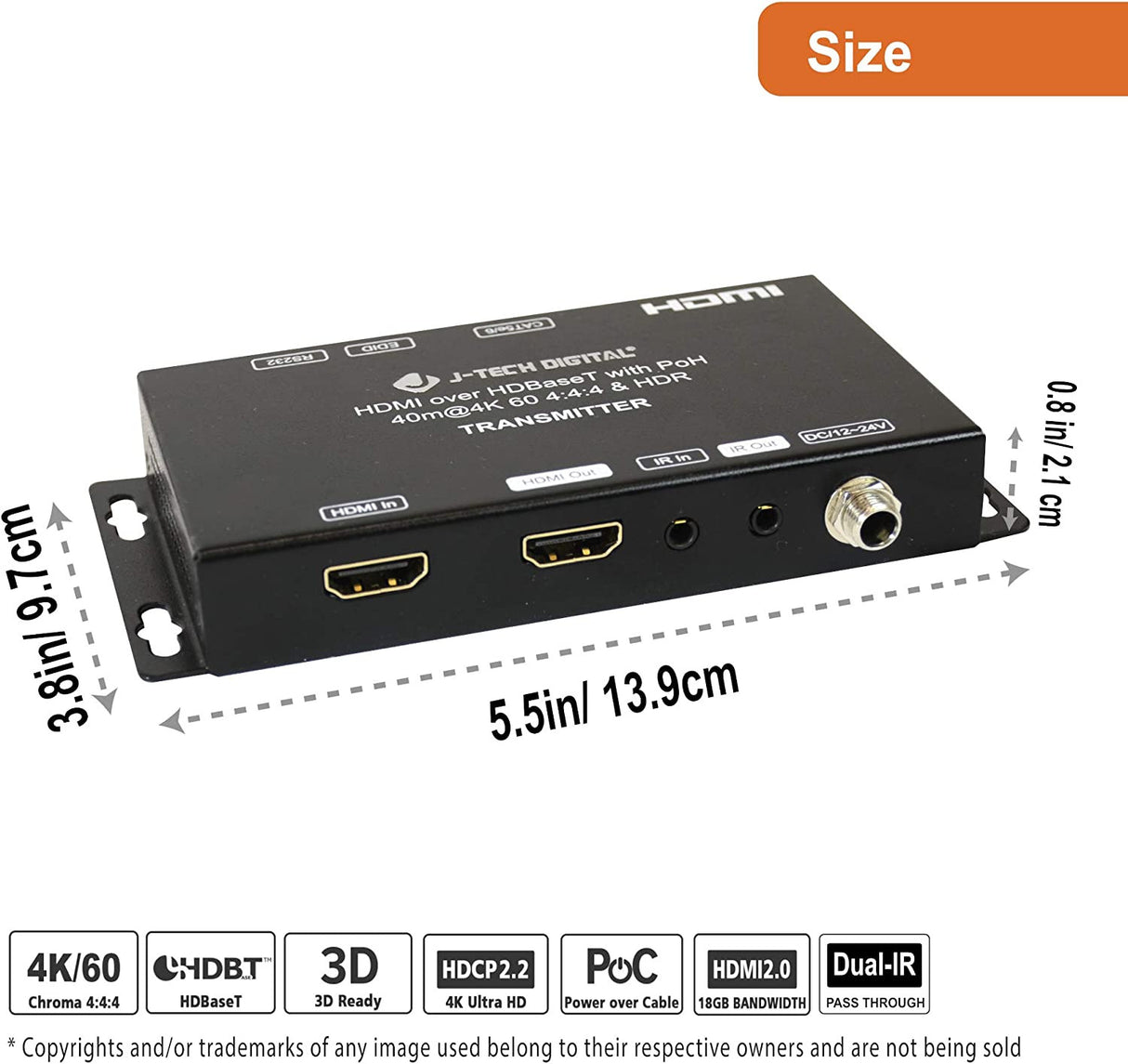 Receptor Exenders Splitter Serie Tcext10x4k con IR