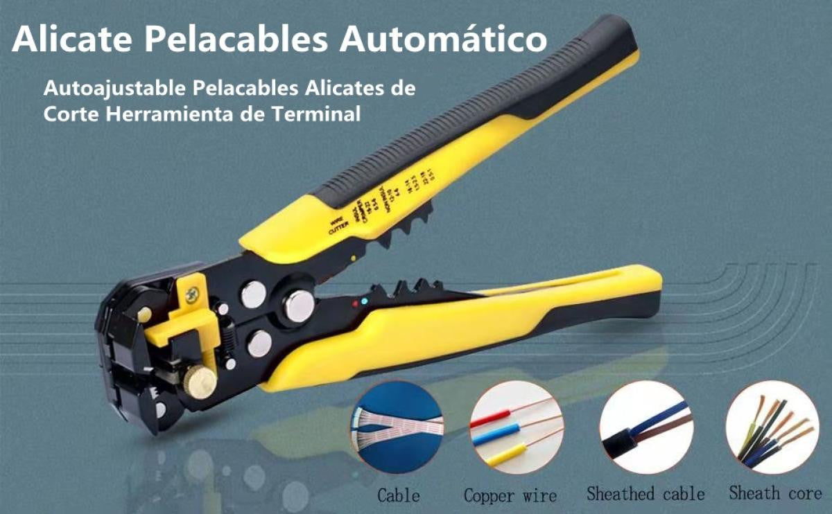 Pelacables automático multifuncional, herramienta Pelacables eléctricos, alicates de combinación, 24-10 AWG