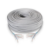 Bobina de cable de 305m Cat 6 FTP rígido color gris 100% cobre