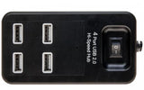 Concentrador HUB USB 2.0 de 4 Puertos con Interruptor